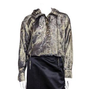 Vintage Escada wool and silk blend hooded blouse